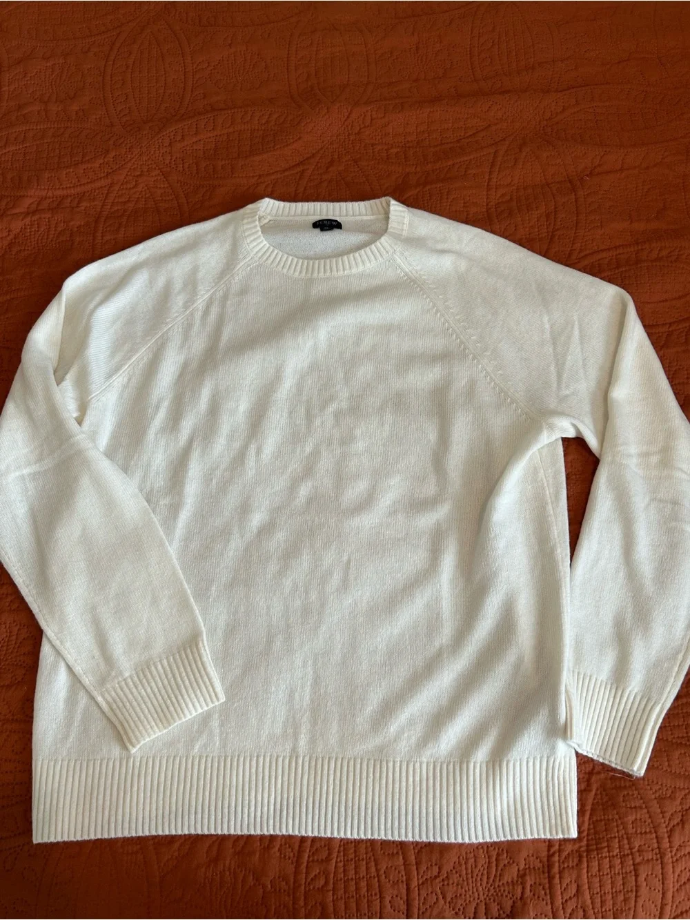 J. Crew Men's Crewneck Sweater in Cream